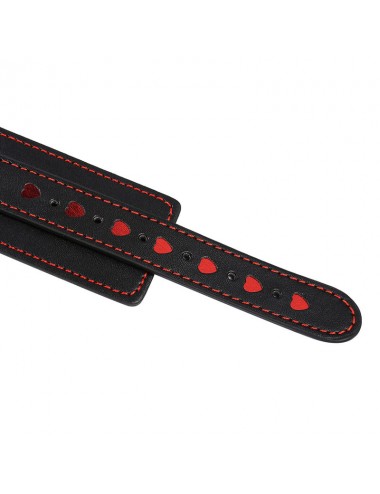 OHMAMA FETISH WRIST RESTRAINTS WITH HEART INLAY