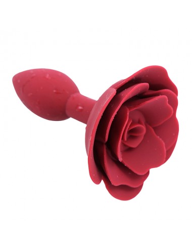 OHMAMA FETISH ROSE SILICONE ANAL PLUG - RED