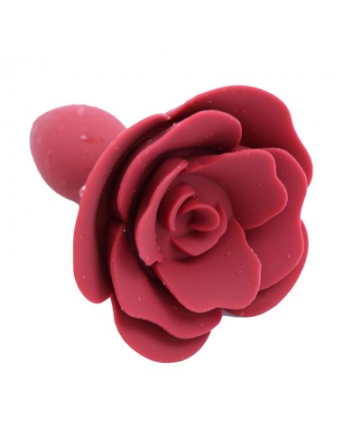 OHMAMA FETISH ROSE SILICONE ANAL PLUG - RED