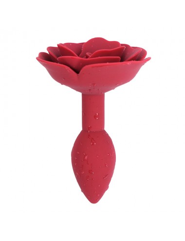 OHMAMA FETISH ROSE SILICONE ANAL PLUG - RED
