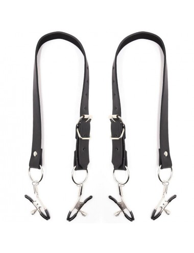 OHMAMA FETISH LEG BONDAGE STRAP CLIT CLAMPS