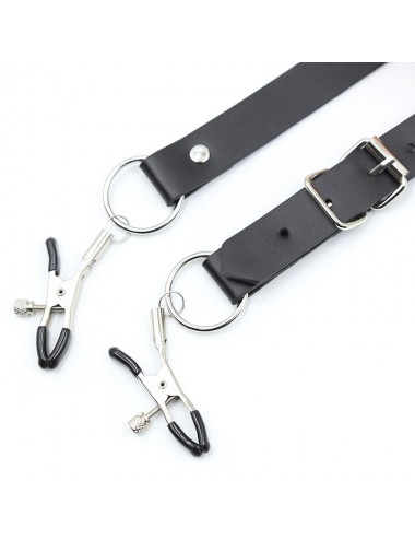 OHMAMA FETISH LEG BONDAGE STRAP CLIT CLAMPS