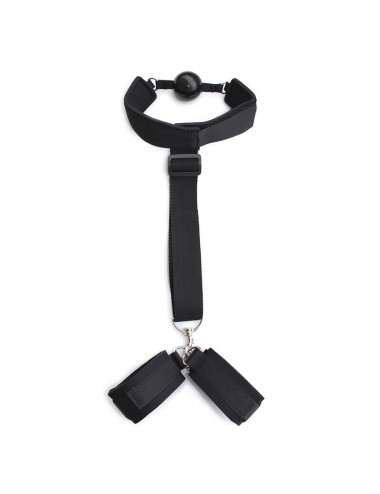 OHMAMA FETISH NEOPRENE GAG WITH HAND CUFFS