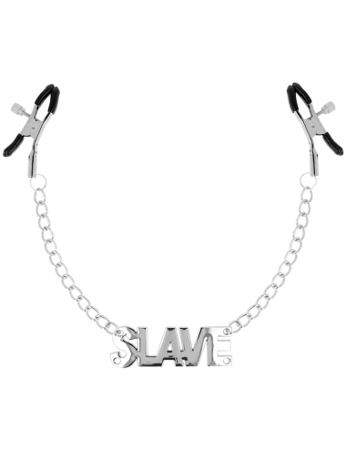 OHMAMA FETISH NIPPLE CLAMPS WITH CHAINS - SLAVE