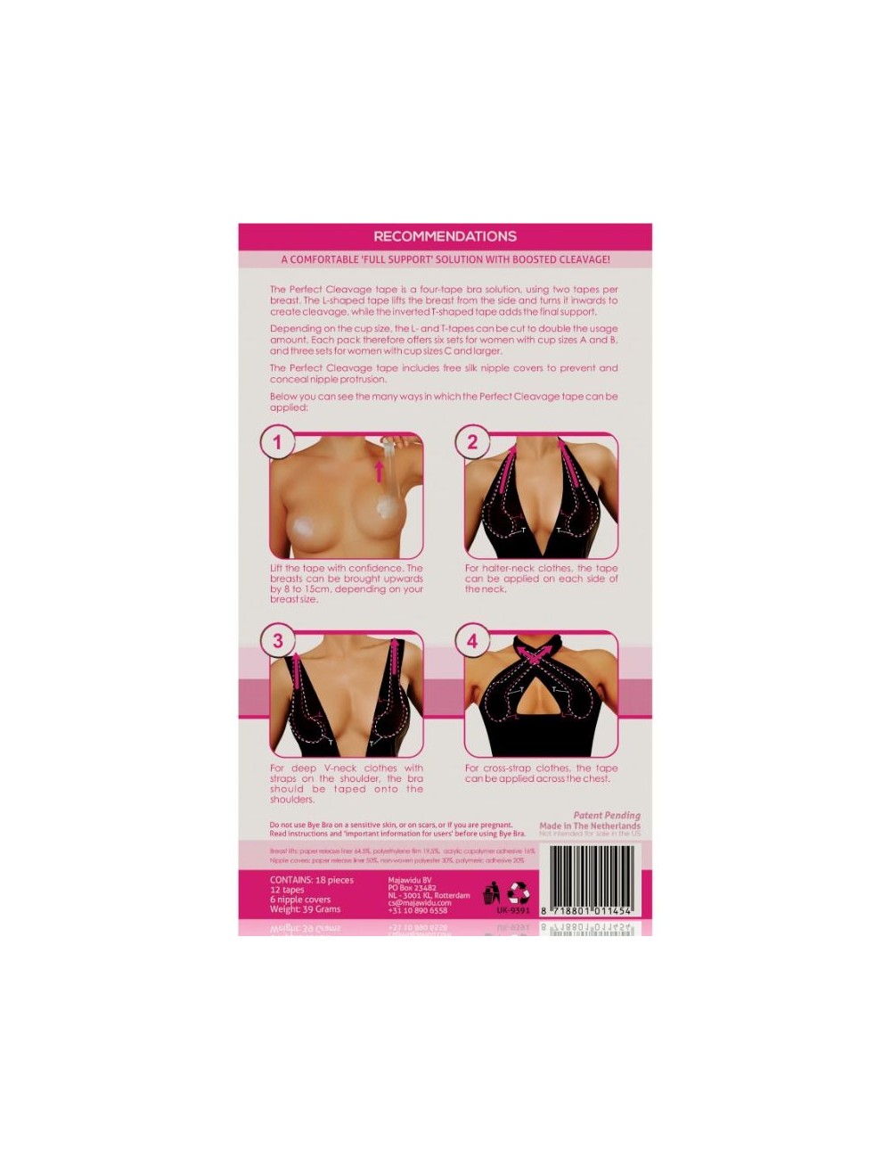 BYE-BRA PERFECT CLEAVAGE TAPE CUP A-F