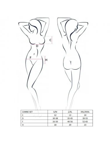 PASSION WOMAN CANNE SET BLACK SIZE L/XL