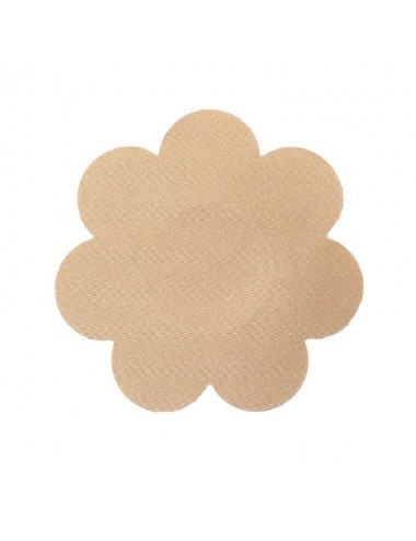 BYE BRA BREAST LIFT PADS + 3 PAIRS OF SATIN NIPPLE COVERS - BEIGE SIZE D-F