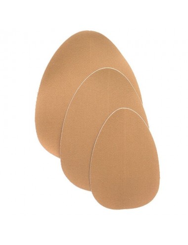 BYE BRA BREAST LIFT PADS + 3 PAIRS OF SATIN NIPPLE COVERS - BROWN SIZE A-C