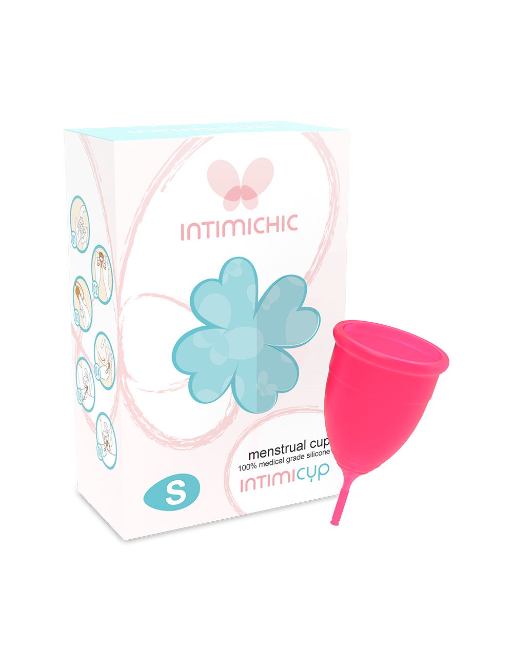 INTIMICHIC MENSTRUAL CUP MEDICAL GRADE SILICONE SIZE S