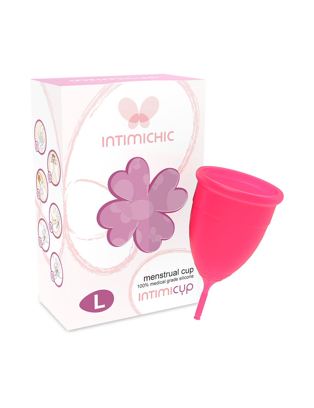 INTIMICHIC MENSTRUAL CUP MEDICAL GRADE SILICONE SIZE L