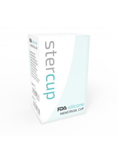 STERCUP MENSTRUAL CUP SIZE L AQUAMARINE COLOR FDA SILICONE
