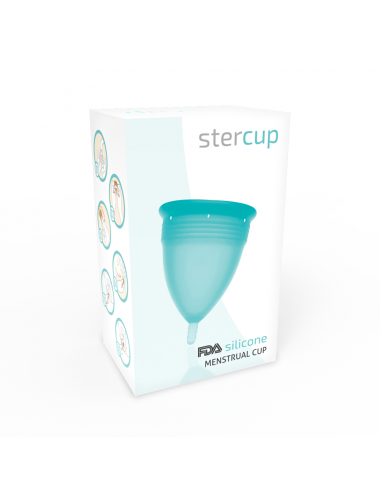STERCUP MENSTRUAL CUP SIZE S AQUAMARINA COLOR FDA SILICONE