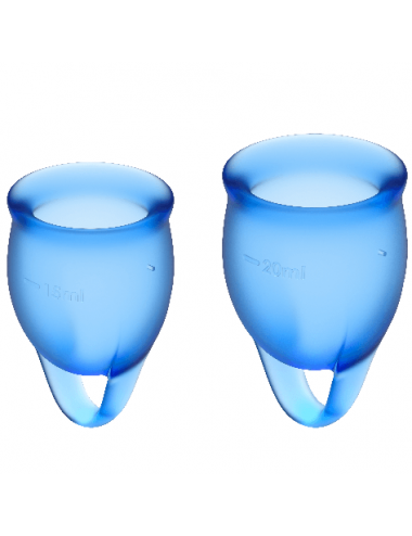 SATISFYER FEEL CONFIDENT MENSTRUAL CUP DARK BLUE  15+20ML