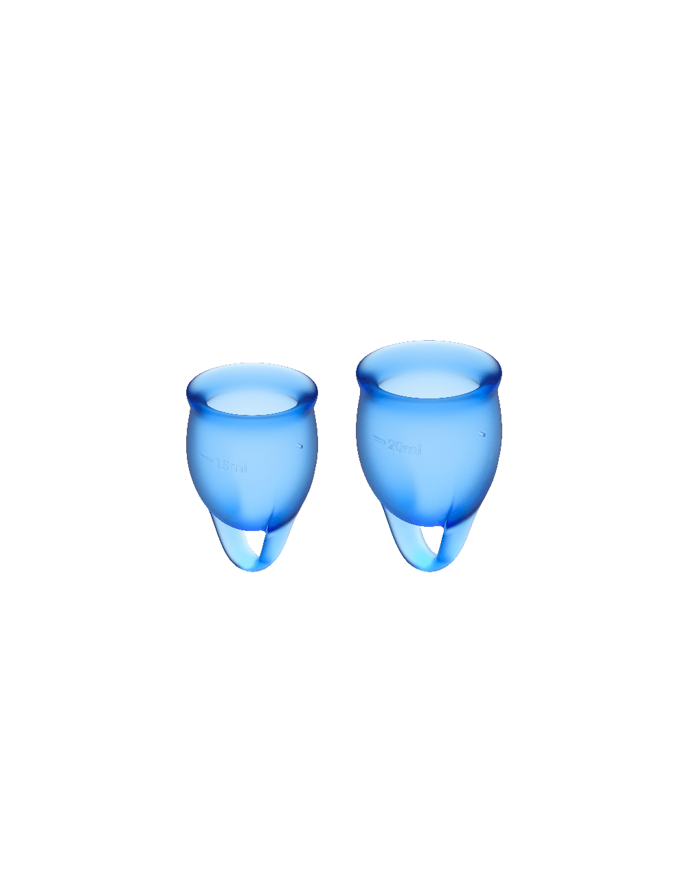 SATISFYER FEEL CONFIDENT MENSTRUAL CUP DARK BLUE  15+20ML