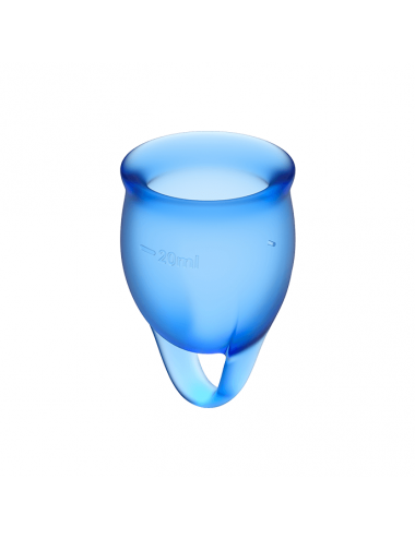 SATISFYER FEEL CONFIDENT MENSTRUAL CUP DARK BLUE  15+20ML