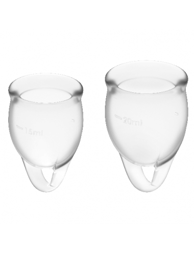 SATISFYER FEEL CONFIDENT MENSTRUAL CUP CLEAR  15+20ML