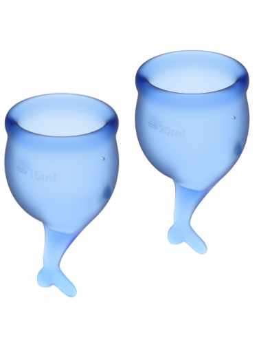 SATISFYER FEEL SECURE MENSTRUAL CUP DARK BLUE  15+20ML