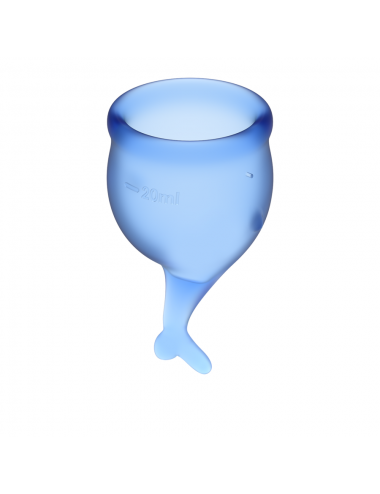 SATISFYER FEEL SECURE MENSTRUAL CUP DARK BLUE  15+20ML