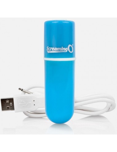 SCREAMING O RECHARGEABLE VIBRATING BULLET VOOOM BLUE