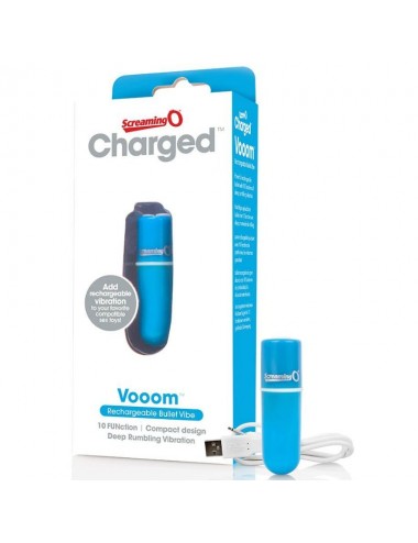 SCREAMING O RECHARGEABLE VIBRATING BULLET VOOOM BLUE