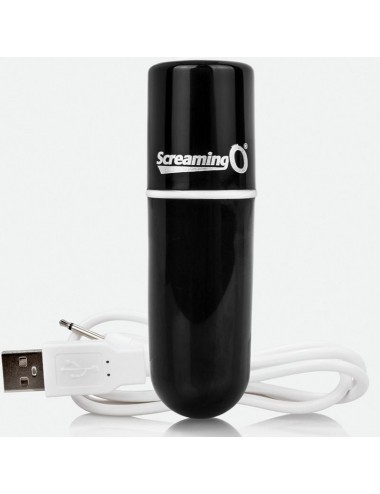 SCREAMING O RECHARGEABLE VIBRATING BULLET VOOOM BLACK