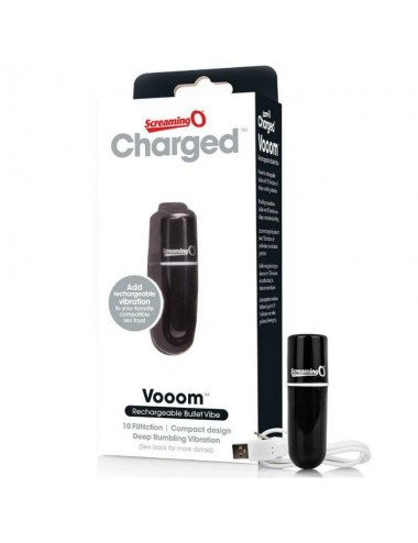 SCREAMING O RECHARGEABLE VIBRATING BULLET VOOOM BLACK