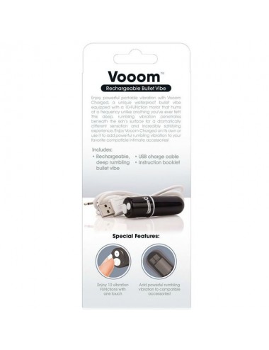 SCREAMING O RECHARGEABLE VIBRATING BULLET VOOOM BLACK