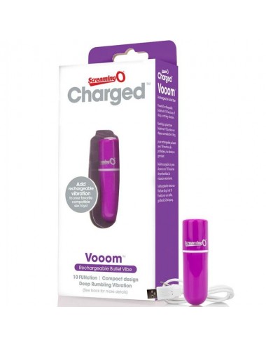 SCREAMING O RECHARGEABLE VIBRATING BULLET VOOOM PURPLE