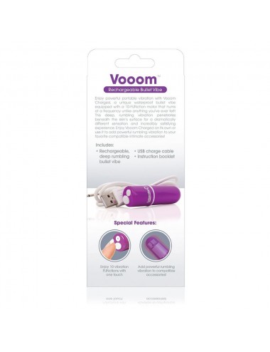 SCREAMING O RECHARGEABLE VIBRATING BULLET VOOOM PURPLE