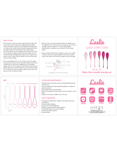 LESLIE KEGEL FIT PELVIC MUSCLE TRAINING SET 6 WEIGHTS