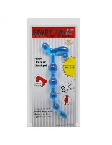 BENDY TWIST ANAL BEADS BLUE