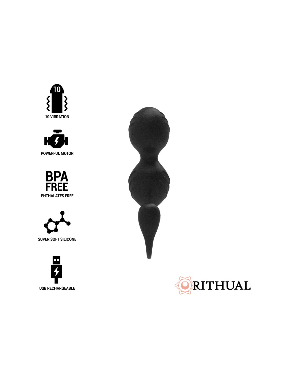 RITHUAL NISHA RECHARGEABLE KEGEL BALLS BLACK