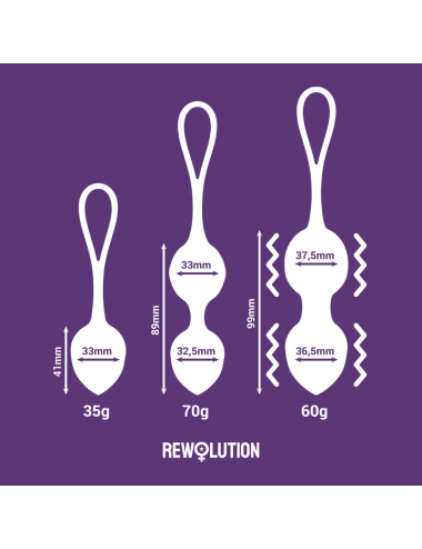 REWOLUTION REWOBEADS VIBRATING BALLS REMOTE CONTROL WITH WATCHME TECHNOLOGY