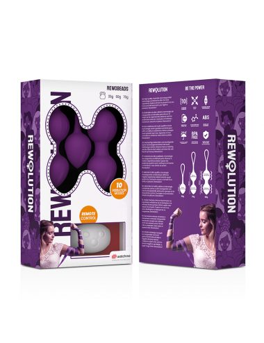 REWOLUTION REWOBEADS VIBRATING BALLS REMOTE CONTROL WITH WATCHME TECHNOLOGY