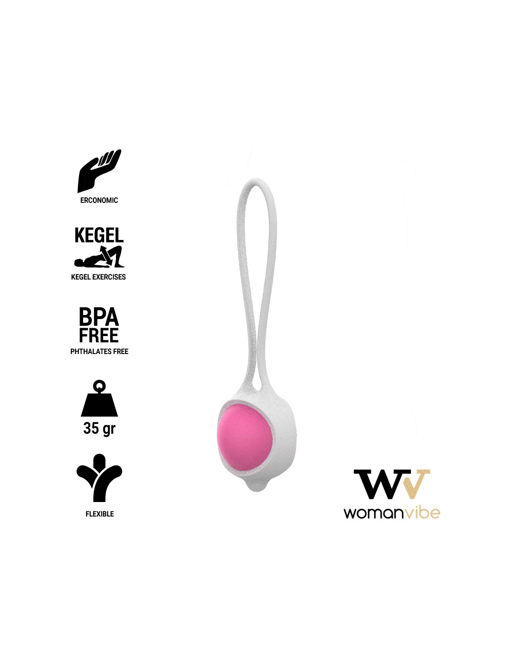 WOMANVIBE KEISY I BALL GEISHA SILICONE - PINK WOMANVIBE KEISY I BALL GEISHA SILICONE - PINK