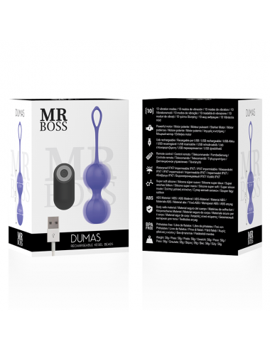 MR BOSS DUMAS VIBRATING KEGEL BEADS REMOTE CONTROL
