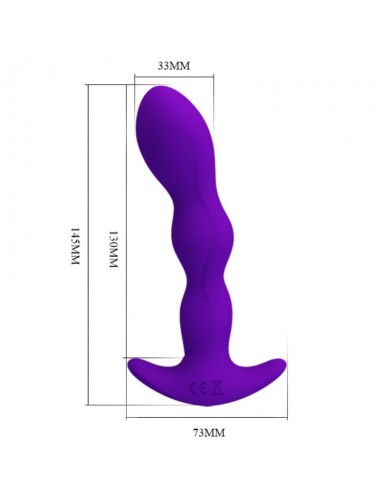 PRETTY LOVE ANAL MASSAGER 12 FUNCTIONS VIBRATION PURPLE