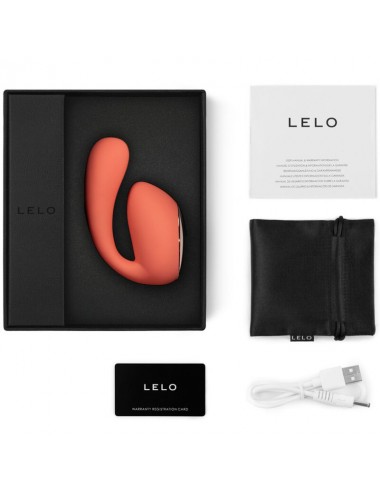 LELO IDA WAVE COUPLES MASSAGER CORAL RED