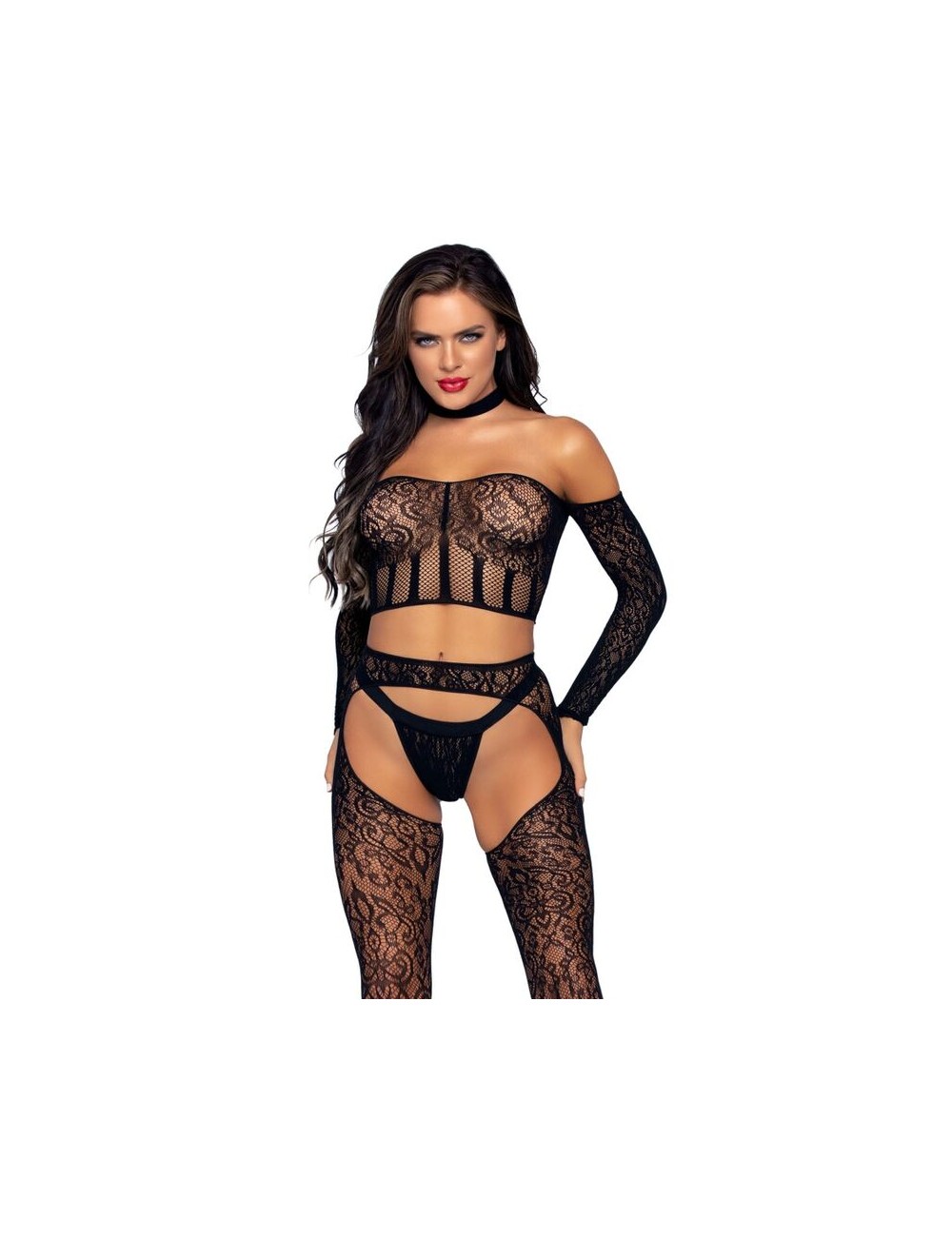 LEG AVENUE THREE PIECES SET ONE SIZE LEG AVENUE THREE PIECES SET ONE SIZE