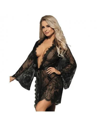 SUBBLIME LACE PEIGNOIR FLARED SLEEVES S/M