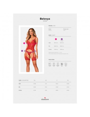 OBSESSIVE - BELOVYA CORSET XL/XXL