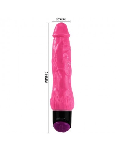 COLORFUL SEX REALISTIC VIBRATOR PINK 24 CM