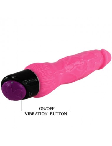 BAILE - COLORFUL SEX REALISTIC VIBRATOR PINK 24 CM