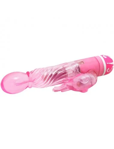 BAILE VIBRATORS MULTISPEED VIBRATOR WITH CLIT STIMULATOR PINK