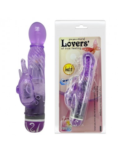 BAILE VIBRATORS MULTISPEED VIBRATOR WITH CLIT STIMULATOR PURPLE
