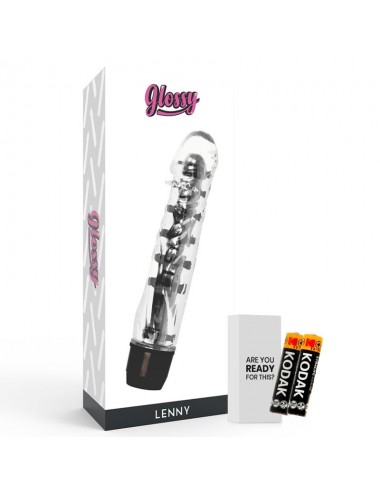 GLOSSY LENNY VIBRATOR BLACK