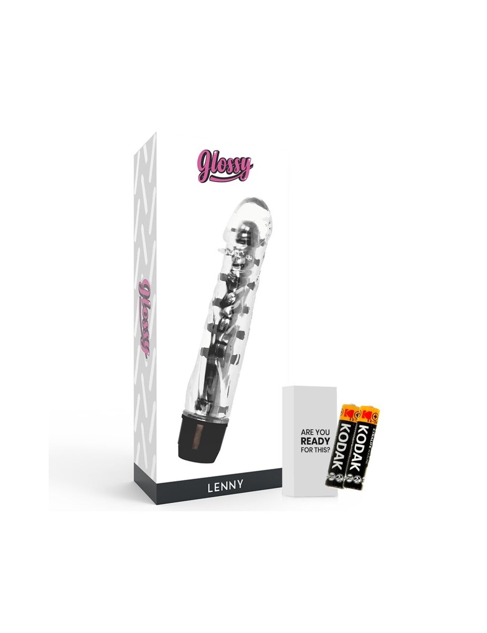 GLOSSY LENNY VIBRATOR BLACK