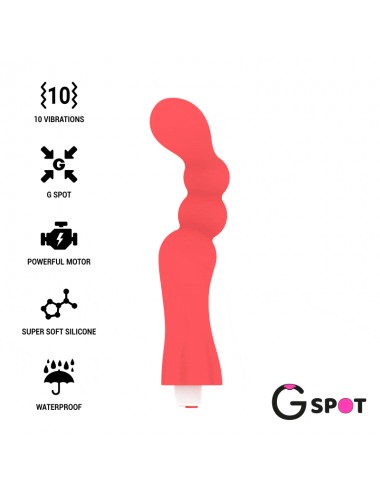 G-SPOT GOHAN G-SPOT VIBRATOR LIGHT RED