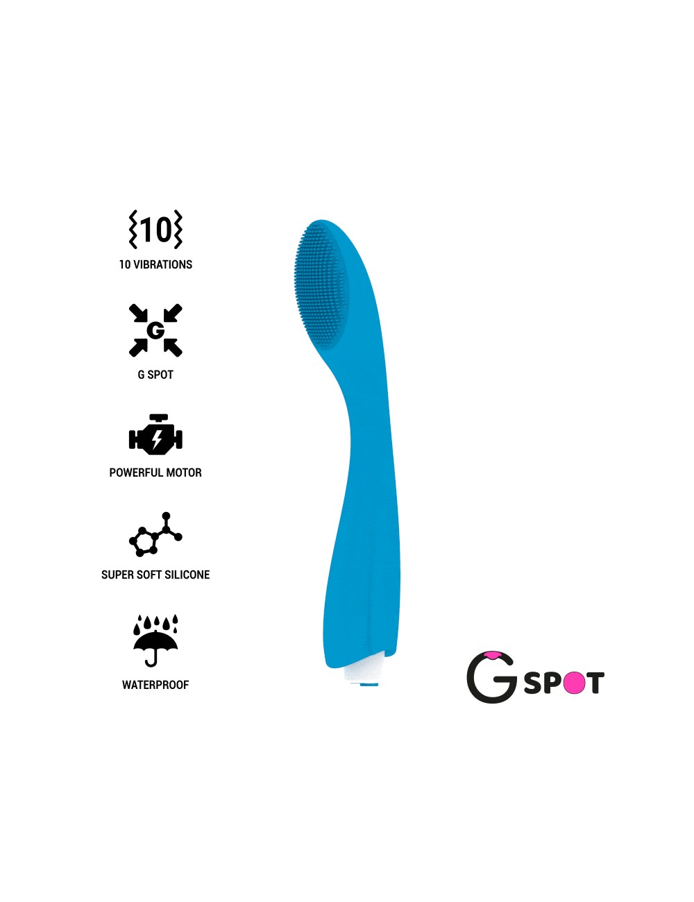 G-SPOT GYLBERT TURQUOISE BLUE G-SPOT VIBRATOR
