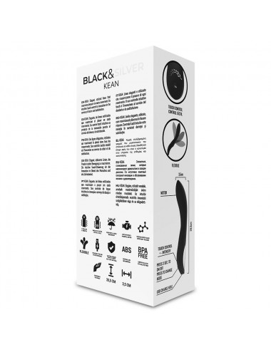 BLACK&SILVER KEAN VIBRATOR TOUCH CONTROL